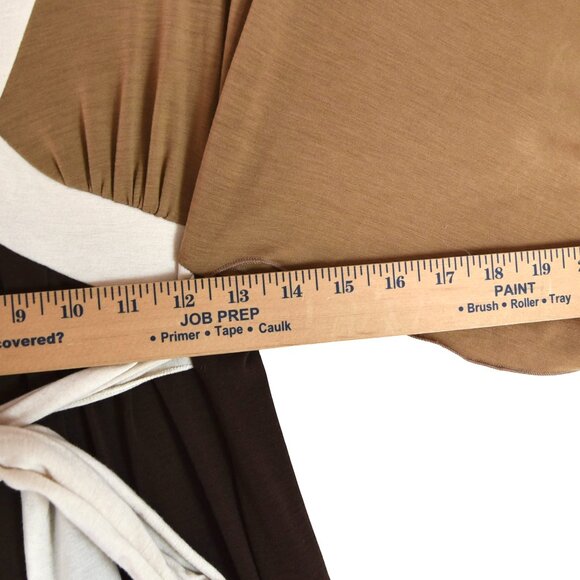 Boston Proper Colorblock Maxi Dress M Boho Tie Waist Flowy USA Made - Picture 7 of 7